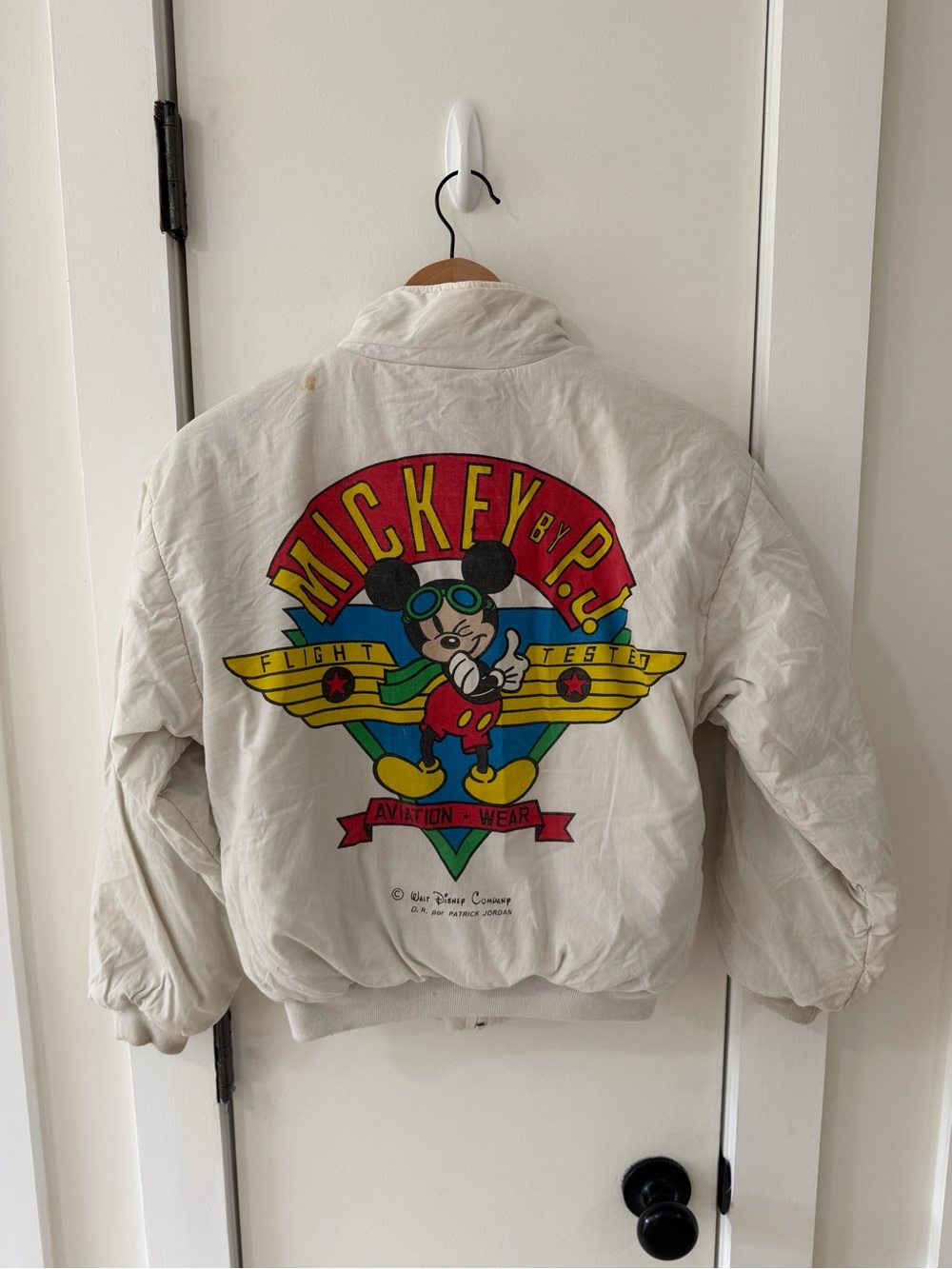 Vintage Disney Mickey Mouse by Patrick Jordan Reversible Bomber Jacket